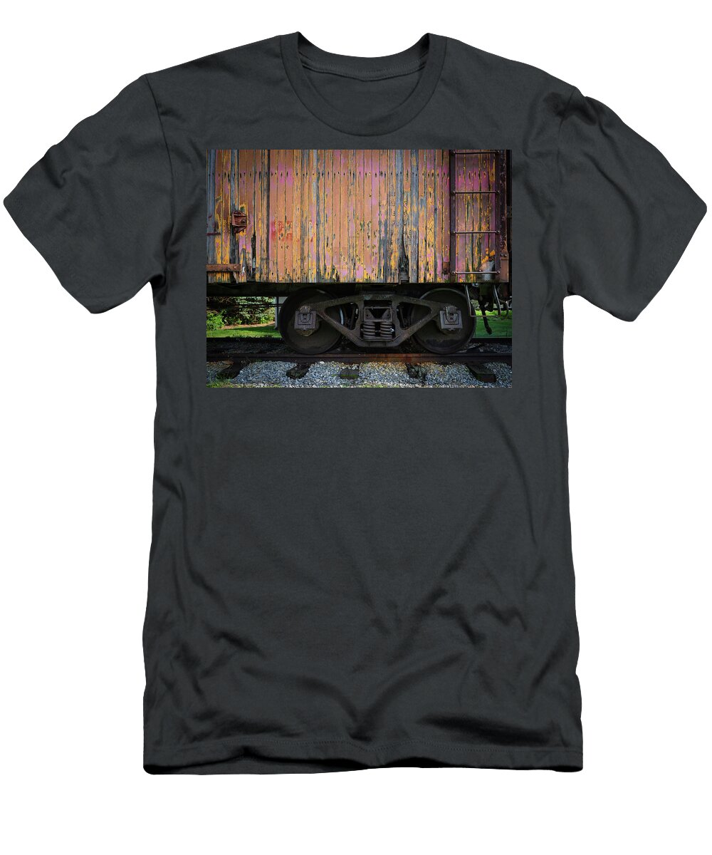 Multi Colored Old Railroad Car Jorge Moro T-Shirt